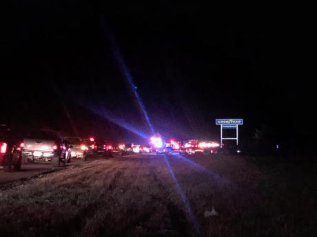 2 vehicle fiery crash near Goodyear Proving Grounds on US 277 N on Jan. 7, 2021 