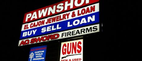A pawn shop in Alpine, Texas uses the Principal LED Quick Stick conversion to upgrade from fluorescent to LED backlighting of its primary sign. 
