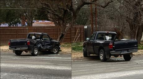 Pickup Truck Wrecked Near Ave N.