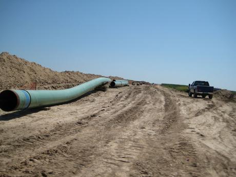 Keystone 30 pipeline (phase 1) near Swanton, Nebraska. 