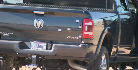 Dodge Filled with Bullet Holes