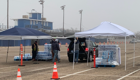 North Side Residents Flock to Lake View Stadium for Free Water