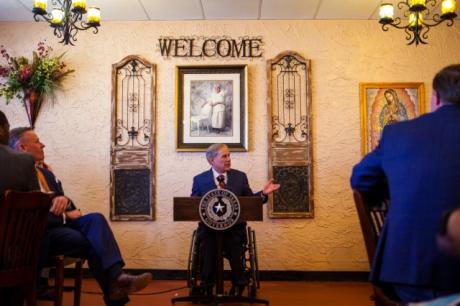 Gov. Greg Abbott in Lubbock March 2,2021 (Contributed/gov.texas.gov)