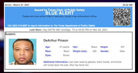 DeArthur Pinson is Wanted Armed and Dangerous (Courtesy Image/DPS)