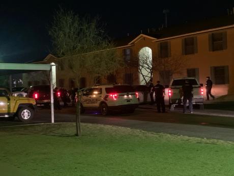 The scene at the Nueva Vista Apartments after Nelson Estrada broke out and fled from police