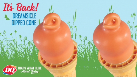 DQ Dreamsicle Dipped Cone