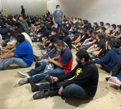 149 Illegal Aliens Packed in Trailer (Contributed/CBP)