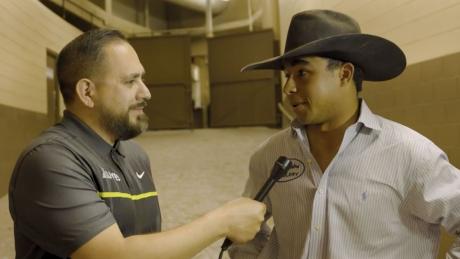 Laramie Mosely, Bull Rider, scored an 89 during the 2021 San Angelo Rodeo first performance