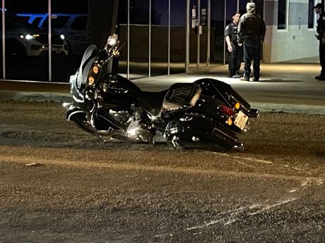 A motorcyclist wiped out on W. Beauregard and was subsequently arrested for DWI on May 29, 2021