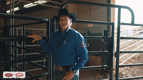 Mike Todd, PRCA rodeo judge at the 2021 San Angelo Rodeo