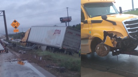 Crashed 18-Wheeler 
