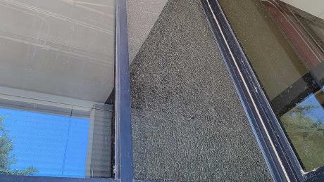 Shattered windows found on the campus of San Angelo Central High School over the weekend of May 1, 2021