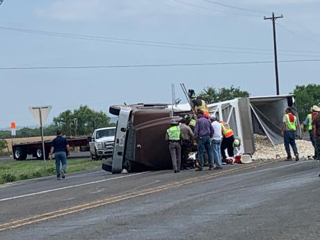 Belly Dump Truck Crash on 277 (LIVE!  Photo/Matt Trammell)