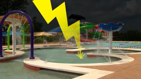 San Angelo Municipal Pool Struck by Lightning