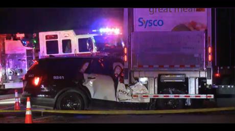 APD Officer Crashes Into 18-Wheeler | SBG San Antonio