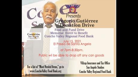 Gregorio Gutierrez Donation Food Drive