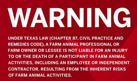 2021 Livestock Warning Sign (Contributed/TAMU)