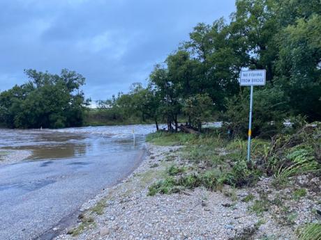 Mineral Wells Crossing 2021 Flooded (LIVE! Photo/Yantis Green)