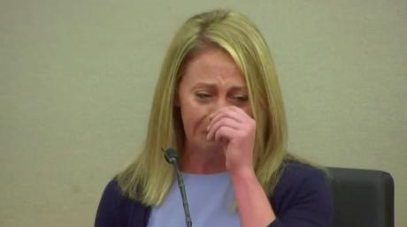 Amber Guyger on the stand during her trial in September 2019