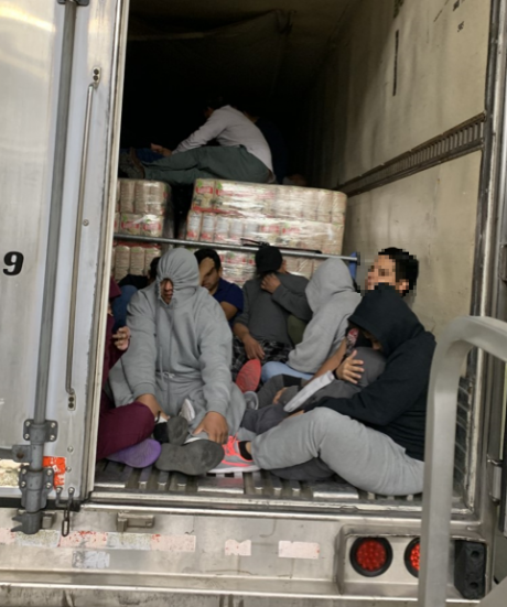75 Illegal Aliens Found in Reefer Trailer (Contributed/CBP)
