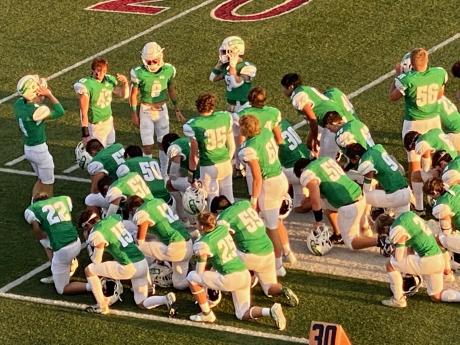 The Wall Hawks before the matchup with Shiner on October 1, 2021
