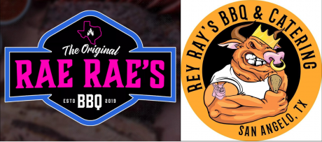 Rae Rae's and Rey Ray's BBQ Logos