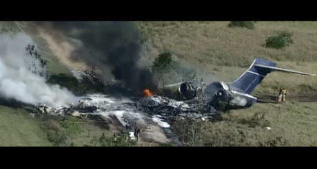 MD-87 Plane Crash Just Outside Houston