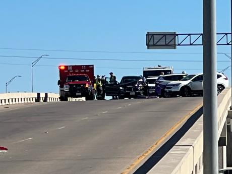 Ten Car Crash Houston Harte at Bryant (LIVE! Photo/Matt Trammell)