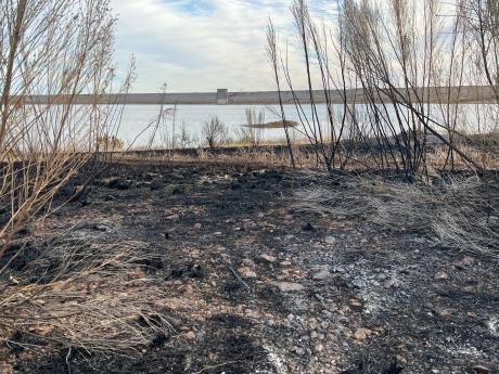 Controlled Burn O.C. Fisher Reservoir (LIVE! Photo/Yantis Green)