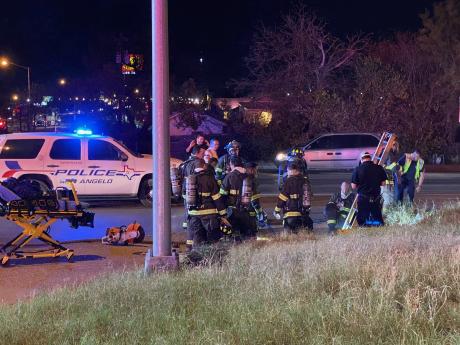 First Responders Search Tunnels Under Bryant (LIVE! Photo/James Bouligny)