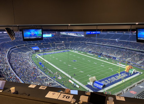 AT&T Stadium view from the Press Box