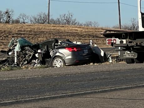 Vehicle Involved in US67 Crash 3/18/22 (LIVE! Photo/Matt Trammell)