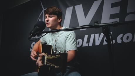 Country music artist Braxton Keith plays a few tunes at the San Angelo LIVE Studio. 