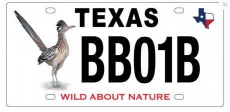 Texas Roadrunner License Plate (Contributed/TPWD)