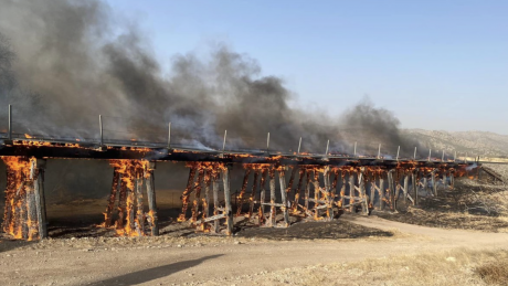 Railroad Track On Fire