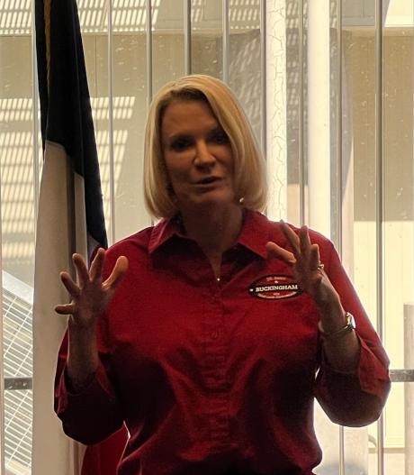 Land Commissioner Candidate Dawn Buckingham in San Angelo (LIVE! Photo/Yantis Green)