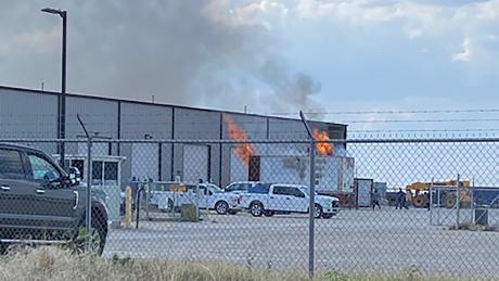 Fully Engulfed Fire at Oil Field Services Company on June 29, 2022