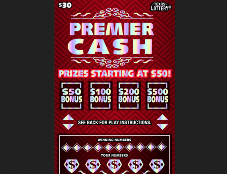 Premier Cash Lottery Scratch Off Ticket (Contributed/Texas Lottery)