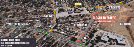 Portion of Oxford Ave. in San Angelo Closed (Contributed/COSA)