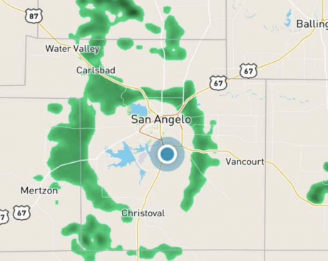 Weather Circle Around San Angelo