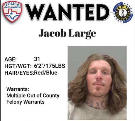 Jacob Large Wanted by SAPD (Contributed/SAPD)