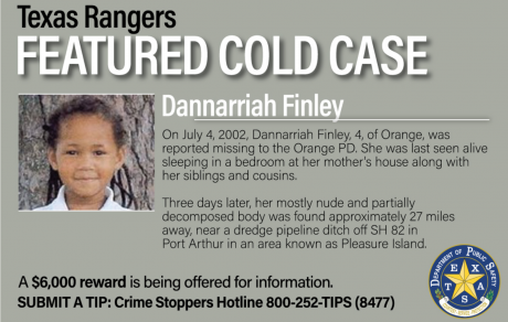 Dannarriah Finley Cold Case (Contributed/Texas DPS)
