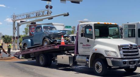 Crash Ends the Life of an Antique First Gen F-Series Ford Pickup