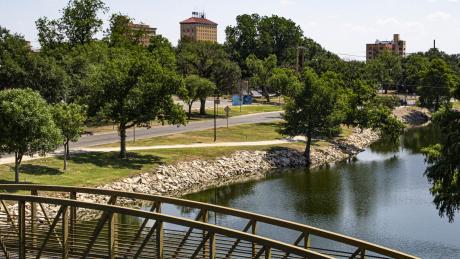 The Concho River in downtown San Angelo