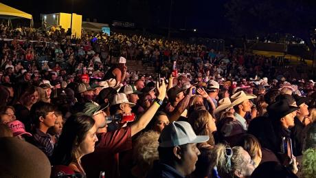 The appreciative crowd at the Whiskey Myers performance on July 30, 2022 in San Angelo, Texas.