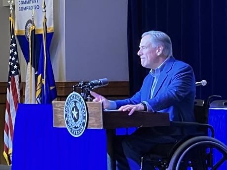 Governor Greg Abbott at West Texas Legislative Summit Aug. 2022 (LIVE! Photo/Yantis Green)