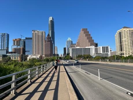 Downtown Austin from Congress Ave. Bridge 2022 (LIVE! Photo/Yantis Green)
