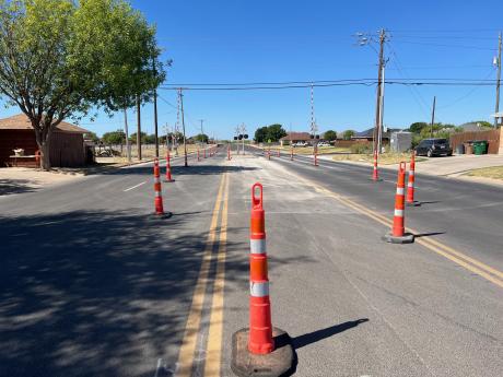 Railroad Crossing Construction on Southwest Blvd. (LIVE! Photo/Yantis Green)
