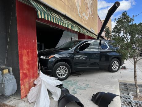 Car Crashes Into Building in Downtown San Angelo on Sep. 17, 2022