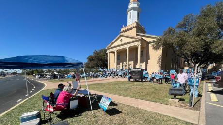 The Democratic Party's protest at Immanuel Baptist Church